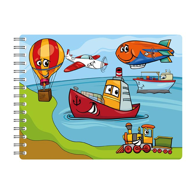 Blok na malovanie vodou autá 4B, 15x19cm so špirálou 5301093