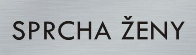 Štítok na dvere strieb.mat. 4x14cm text / SPRCHA ŽENY