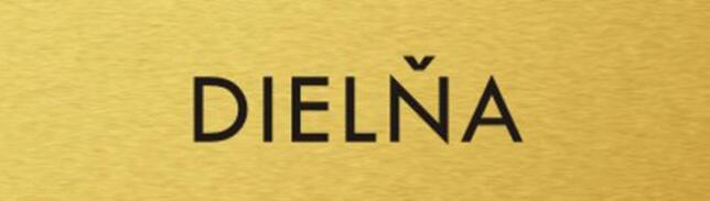 Štítok na dvere zlat.mat. 4x14cm text / DIELŇA