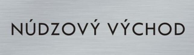 Štítok na dvere strieb.mat. 4x14cm text / NÚDZOVÝ VÝCHOD