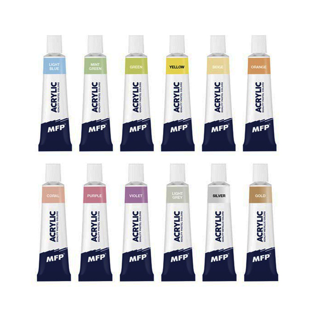 Akrylové farby pastel+metal 12 x 12ml 6300392