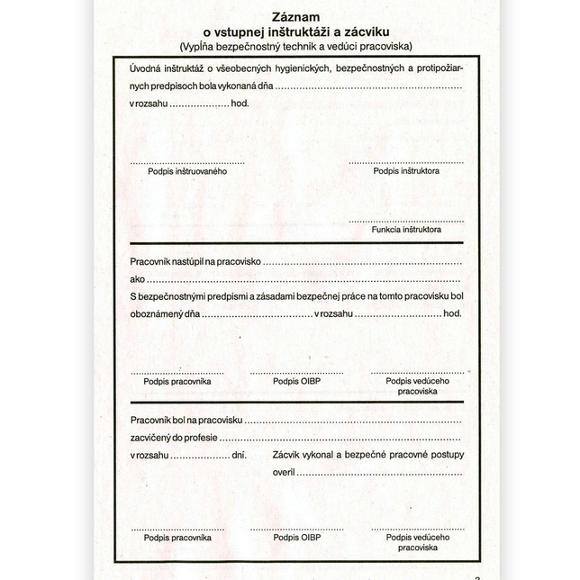 098 Zápisník bezpečnosti práce A5