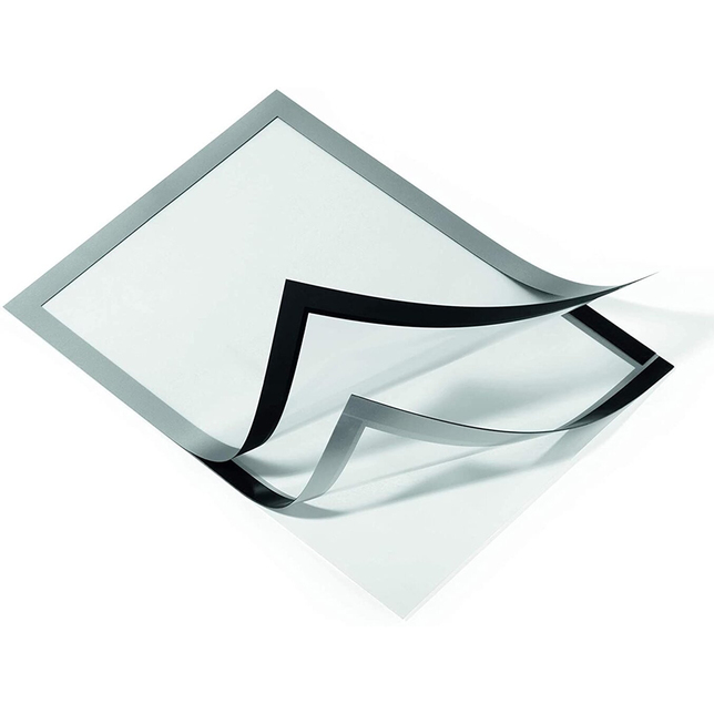 Samolepiaca tabuľa, puzdro A3 na sklo strieborný rám magnet.