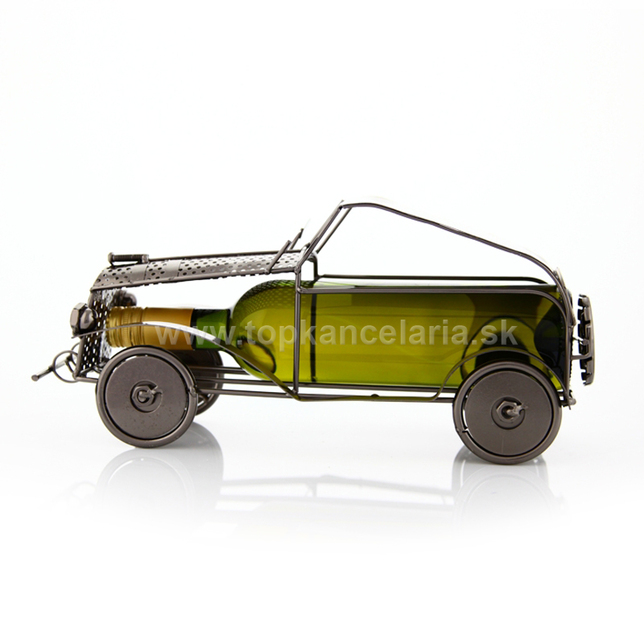 99283 Kovový stojan na víno, motív auto veterán