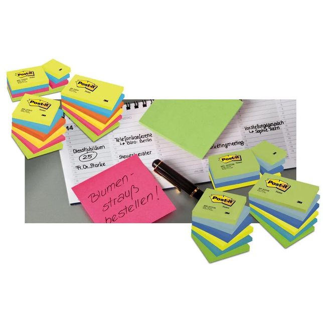 Bločky Post-it ENERGETIC 38x51mm 12x100 lístkov