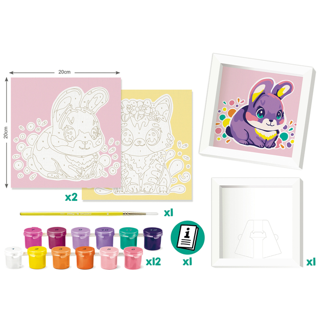 Kreatívna súprava Maped Paint by number mačka a zajac