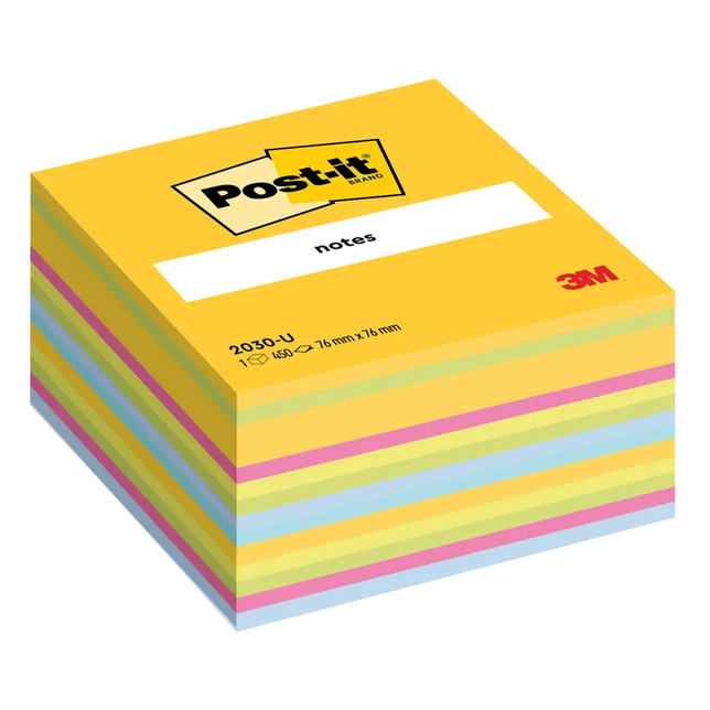 Bloček kocka Post-it 76x76mm mix farieb