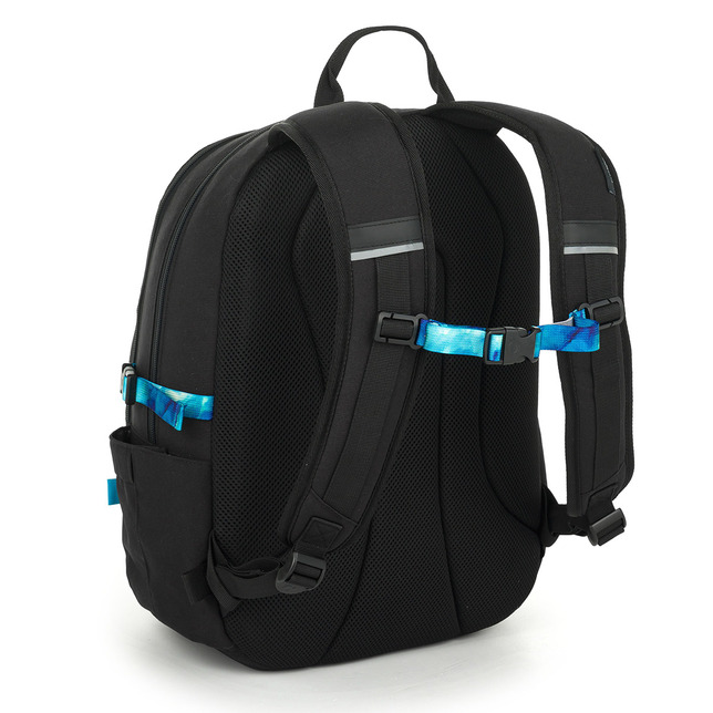 Študentský batoh Topgal VIKI čierny s modrými popruhmi 25037