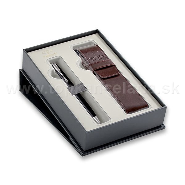 Parker Sonnet čierne lakované pero CT BP, darček.kazeta