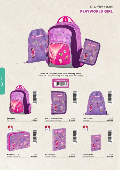 Školský set 3 dielny OXY GO Playworld Girl