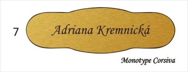 Menovka na vchodové dvere