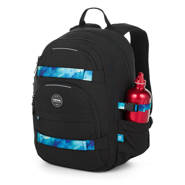 Študentský batoh Topgal VIKI čierny s modrými popruhmi 25037