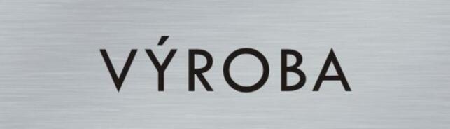Štítok na dvere strieb.mat. 4x14cm text / VÝROBA