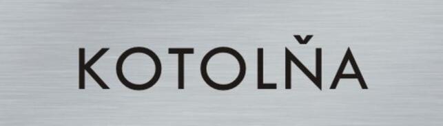 Štítok na dvere strieb.mat. 4x14cm text / KOTOLŇA