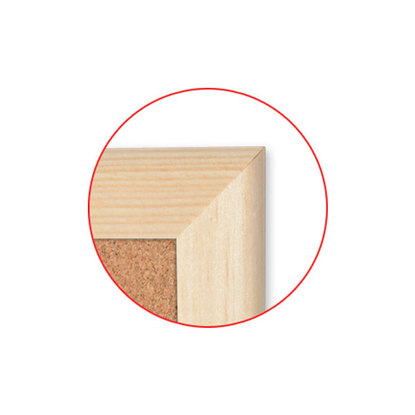 Korkové tabule v drevenom ráme 