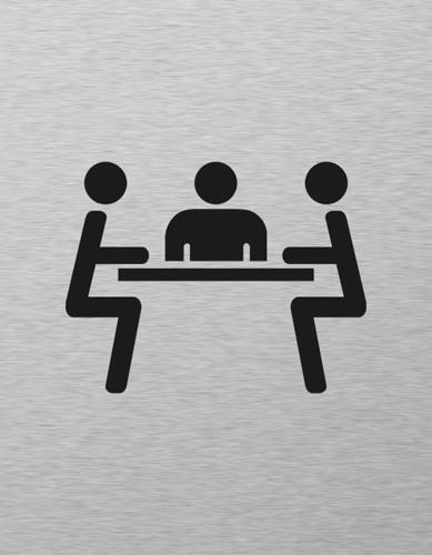 Štítok na dvere strieb.mat. 7x9cm Picto / Zasadačka