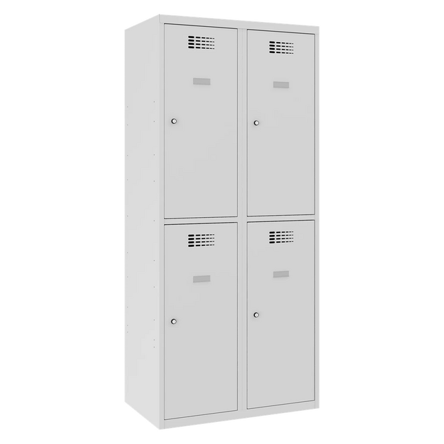 SUS422W Šatníková skriňa 4 priehradky šedá 180x80