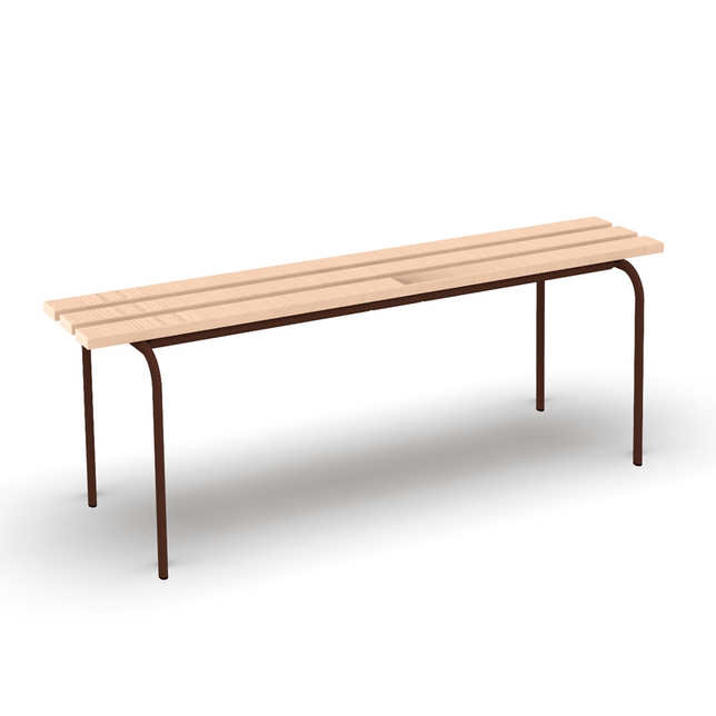 LO12 kovová šatňová lavica 120cm šedá