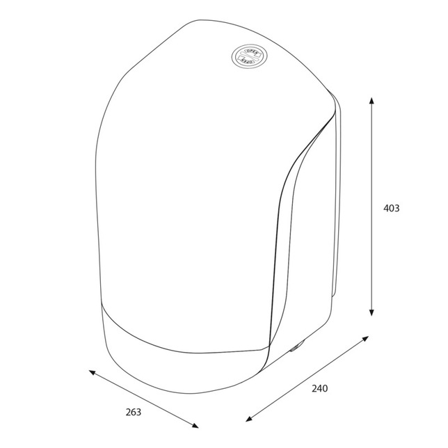 90120 Zásobník M na papierové utierky v roliach do pr.20cm