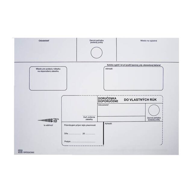 Obálky C5 s doručenkou DVR