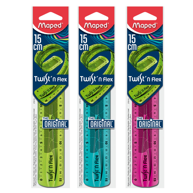 Pravítko MAPED Twist n Flex 15cm mix farieb
