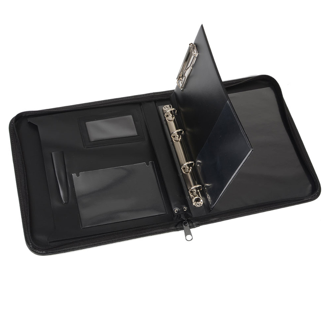 Diplomatka A5 s položkou na písanie matná čierna 5-602