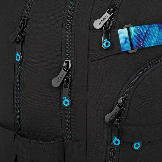 Študentský batoh Topgal VIKI čierny s modrými popruhmi 25037