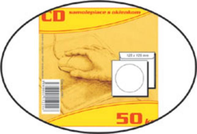 01081 Obalky samolep.CD bez okienka 1000 ks