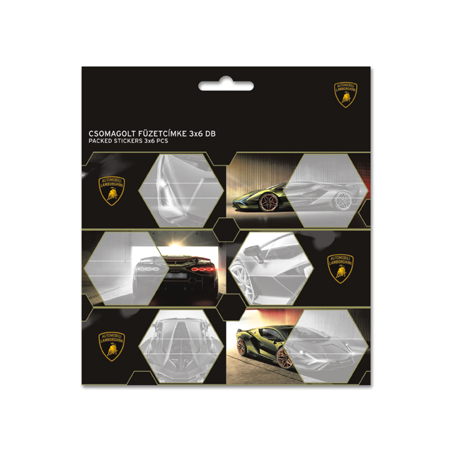 Štítky na zošity 3x6ks Lamborghini 22