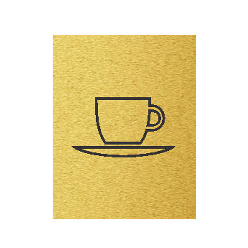 Štítok na dvere zlat.mat. 7x9cm Picto / KUCHYNKA