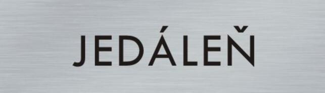 Štítok na dvere strieb.mat. 4x14cm text / JEDÁLEŇ