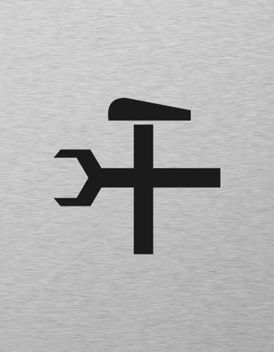 Štítok na dvere strieb.mat. 7x9cm Picto / Dielňa