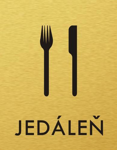 Štítok na dvere zlat.mat. 7x9cm Picto / JEDÁLEŇ