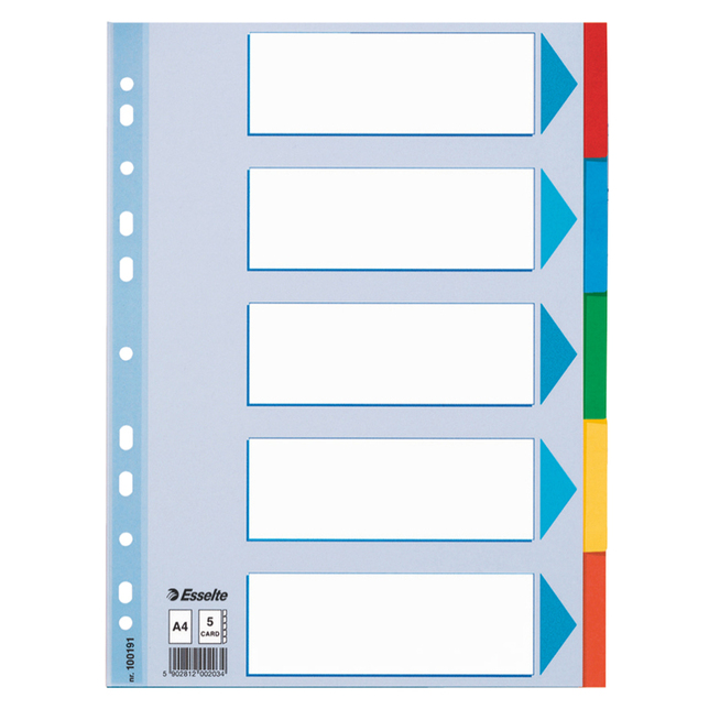 Kartónové farebné rozlišovače Esselte