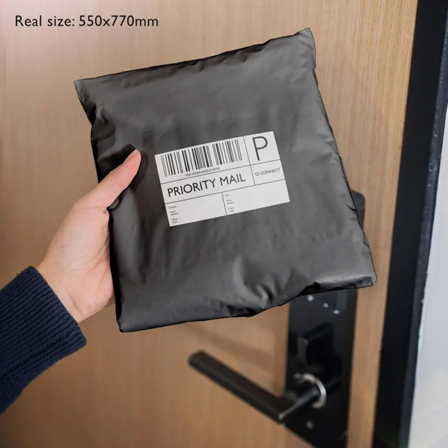 Plastové kurierske obálky na zásielky 550 x 770 mm čierne 100ks 