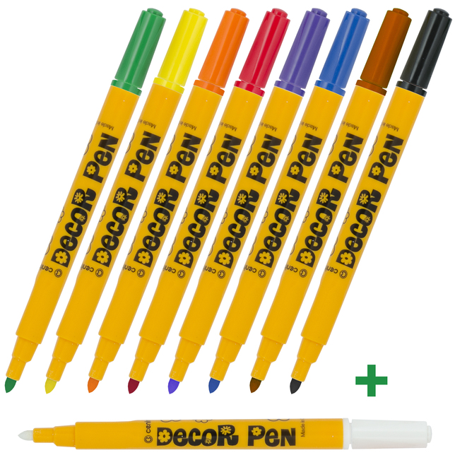 Sada popisovačov DECOR Centropen 2738/8+1