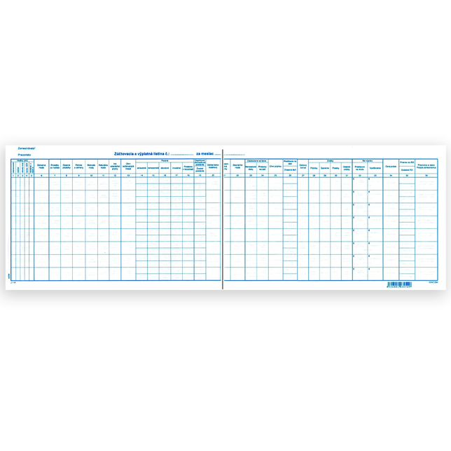 054 Vyplatna listina 57x21cm