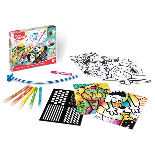 Súprava Maped Creativ Blowpen Pop Art fúkacie pero 6 farieb