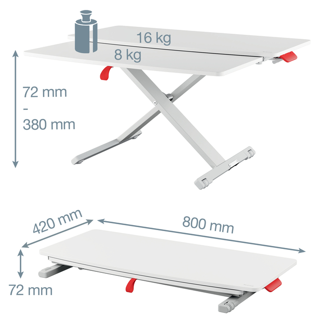 653285 Výškovo polohovateľný stôl na stole Leitz Ergo Cosy