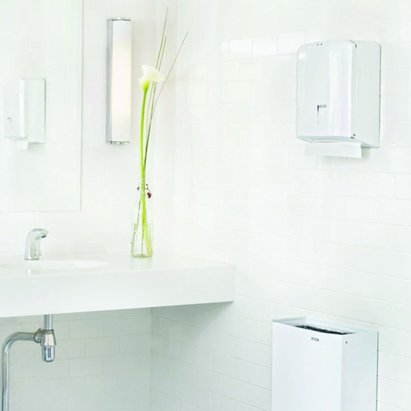 98811 Zásobník pre skladané utierky, biely kovový