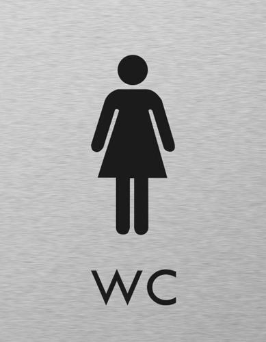 Štítok na dvere strieb.mat. 7x9cm Picto / WC ženy