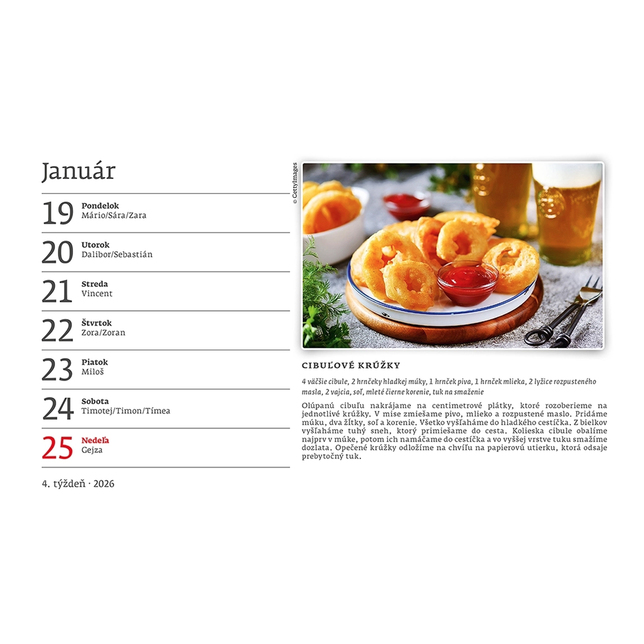 Kalendár stolový Hrnčeková kuchárka S306-26 / 2026