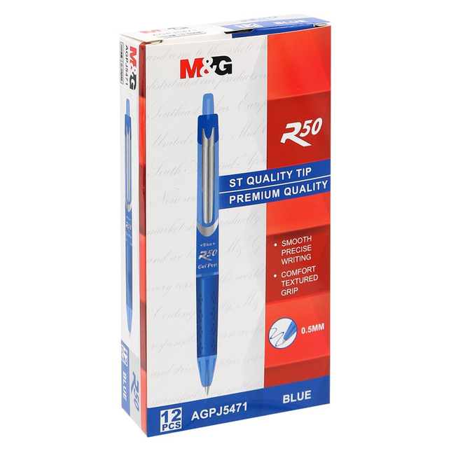 Gélové pero M&amp;G R50 0,5mm modré