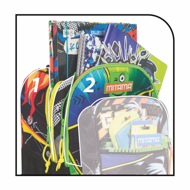 Školská taška na kolieskach MITAMA Ocean Vibes 8529794