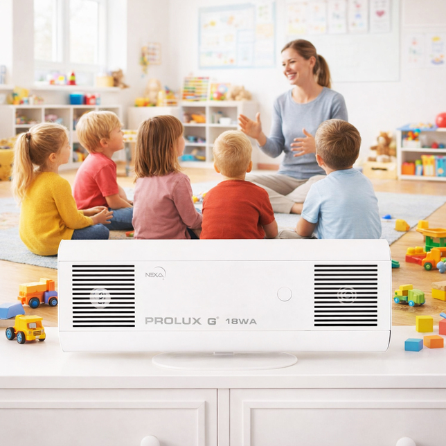 Germicídny žiarič PROLUX G18W stolový biely Horizontál