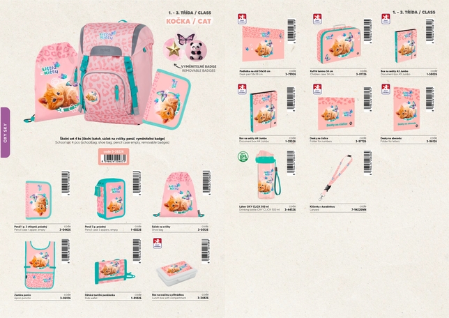 Prémium LIGHT uzsonnás doboz rekesszel Macska