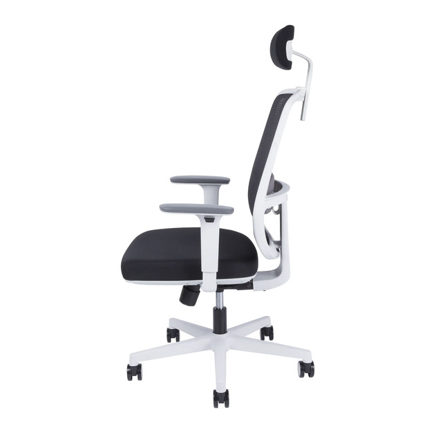 KANTO WHITE SP kancelárska stolička s podhlavníkom čierna