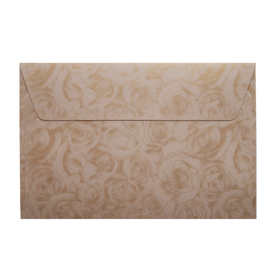 Ozdobná obálka ruža zlatá