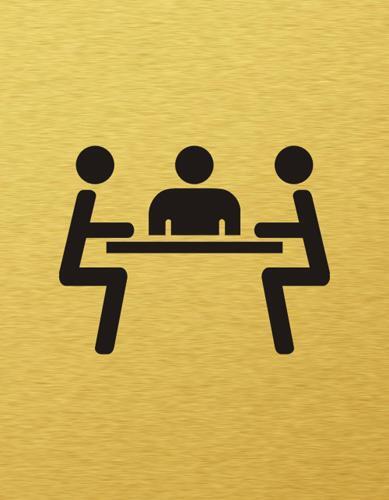 Štítok na dvere zlat.mat. 7x9cm Picto / Zasadačka