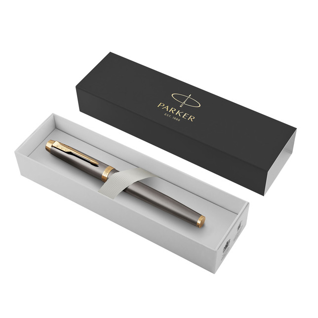Parker IM Premium šedý roller so zlatým klipom GT RB